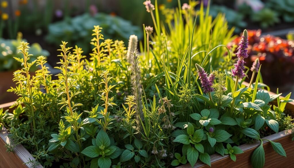 Mischkultur Kräuter hochbeet
