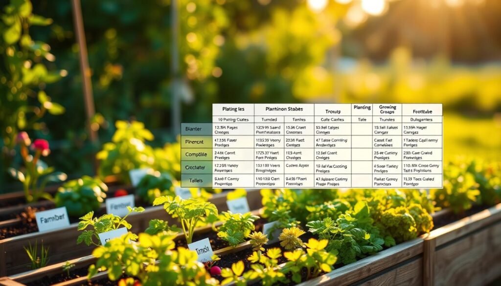 hochbeet bepflanzen tabelle
