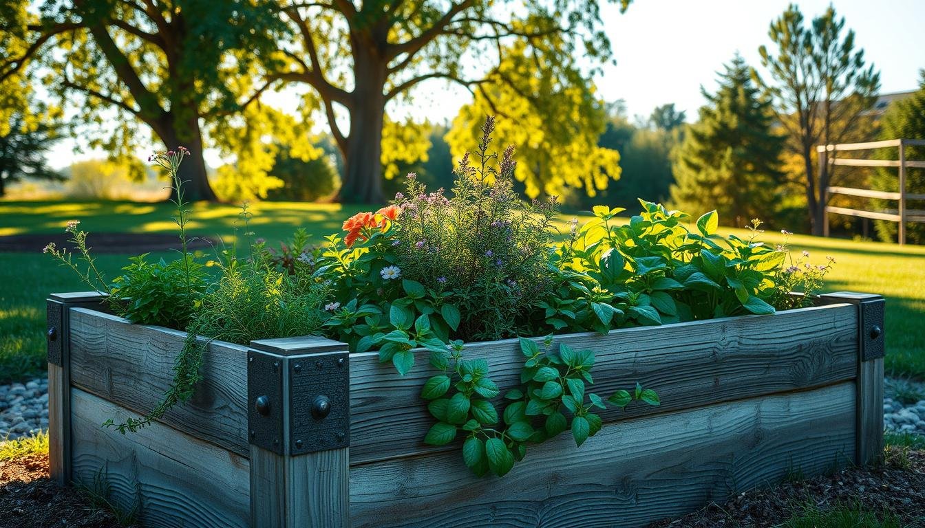 kleines hochbeet für kräuter