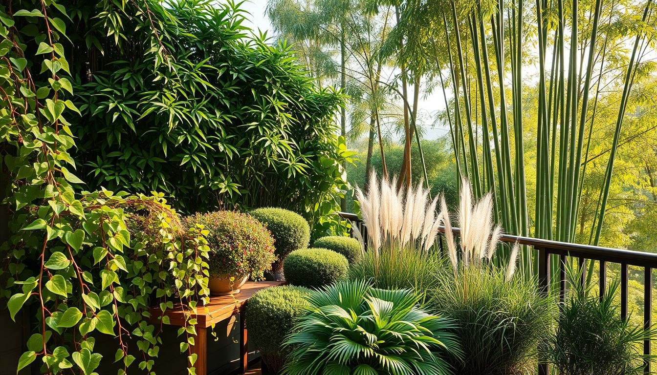 sichtschutz balkon pflanzen